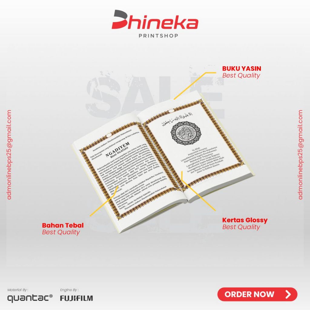 

Cetak Buku Yasin Tahlil hardcover/Softcover / Print Surat Yasin Custom