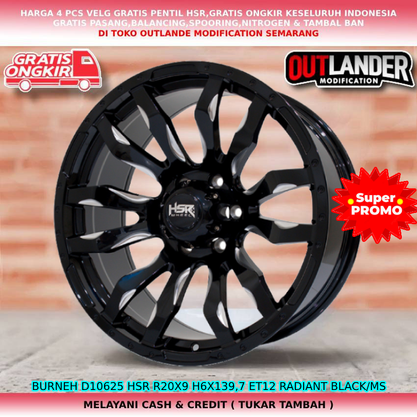 velg ring20 lobang 6 untuk mobil Panther Pregio Travello BT50 L200 Pajero  dll hsr burneh ring20