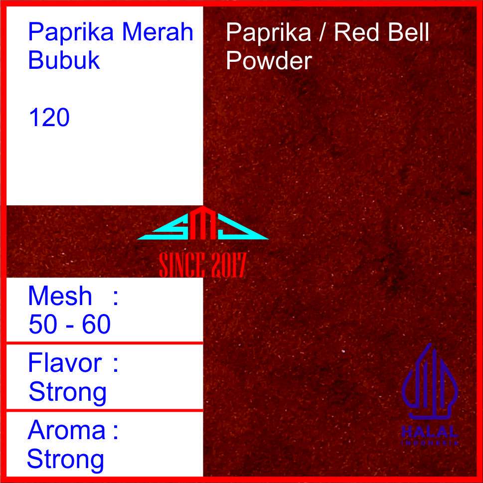 

Paprika Bubuk Murni 1 kg / Pure Red Bell Pepper Powder / Capsicum Anum 1000 gram / Rempah / Bumbu Masak / Spices