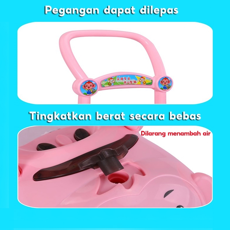 Beige Walker Bayi 2In1 2In1 Lipat Portabel Mainan & Mobil Usia 6-24 Bulan