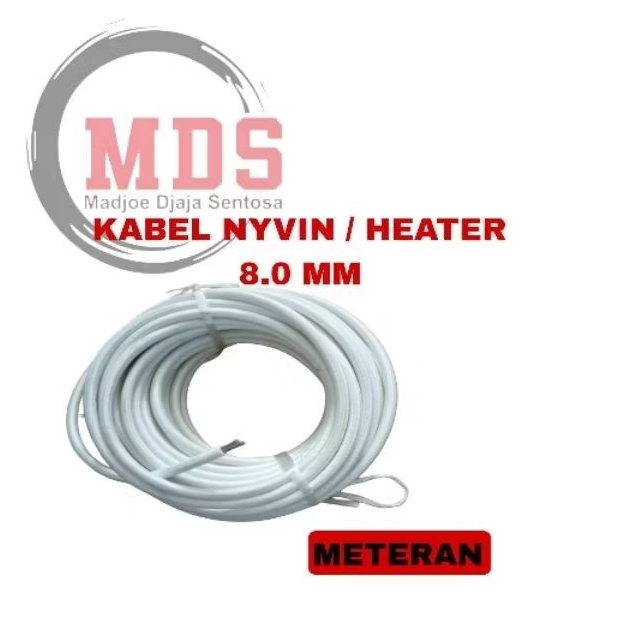 kabel nyvin 8mm / kabel tahan panas 8mm / kabel nyvin 8mm / kabel heater 8mm / meteran