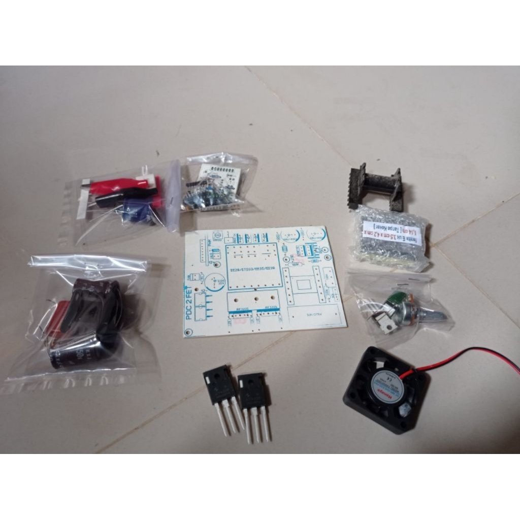 PCB PDC 2 fet part lengkap