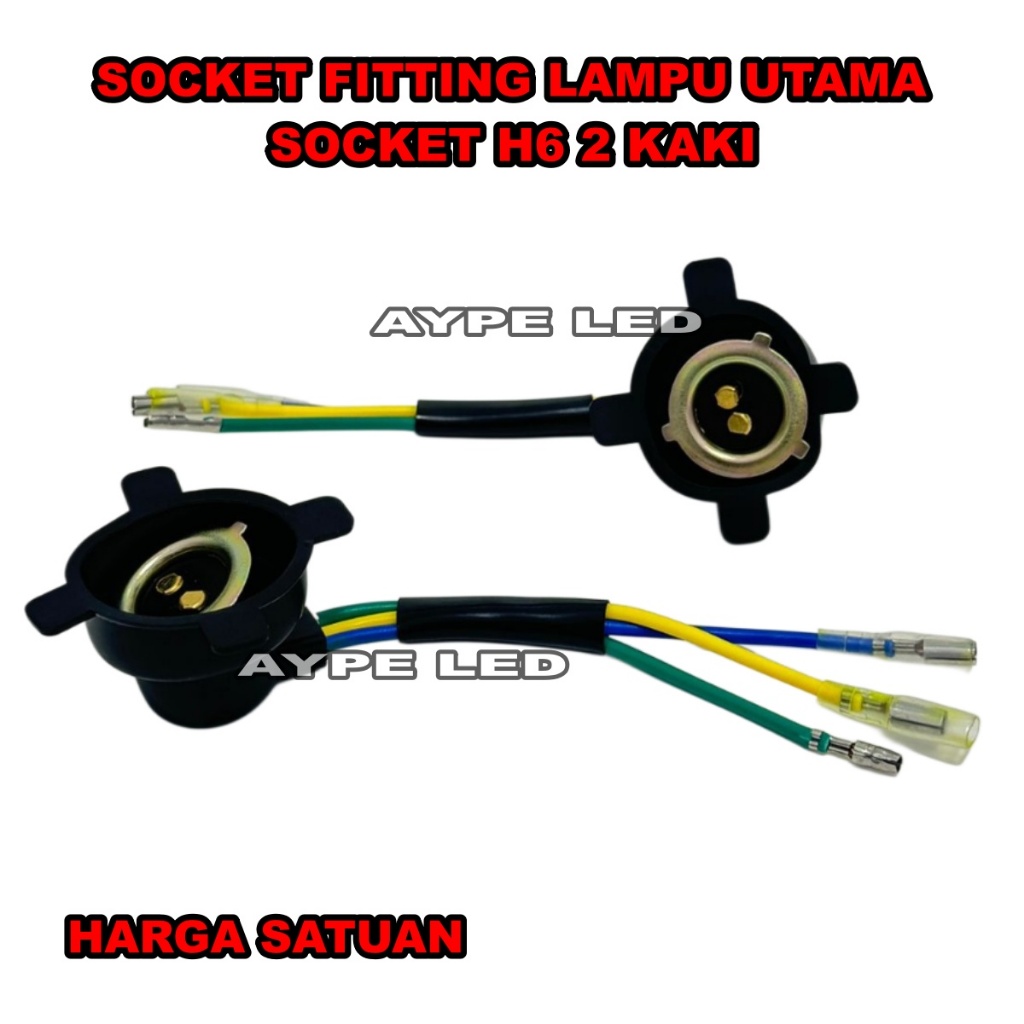 ORIGINAL SOCKET BOHLAM DEPAN H6 PNP UNIVERSAL | SOCKET LAMPU DEPAN H6 MOTOR