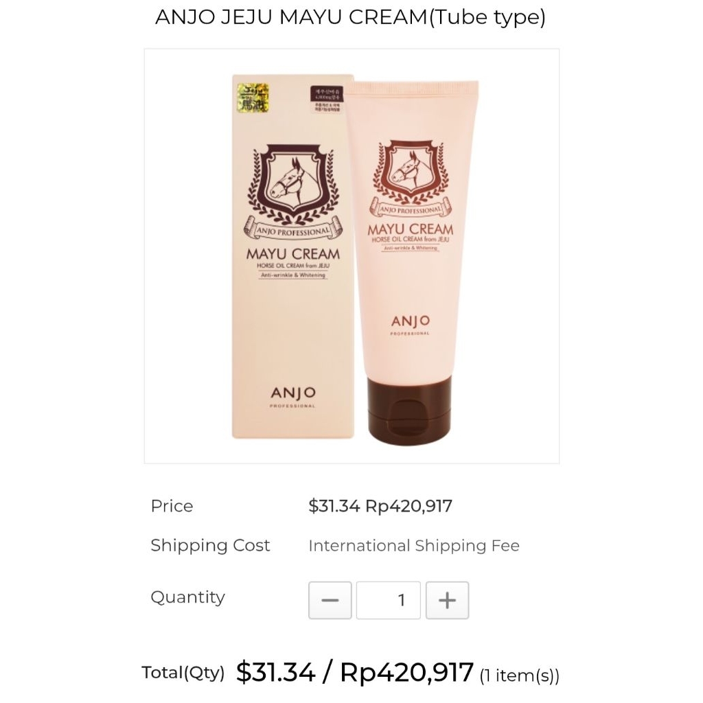 ANJO MAYU CREAM & FACIAL WASH
