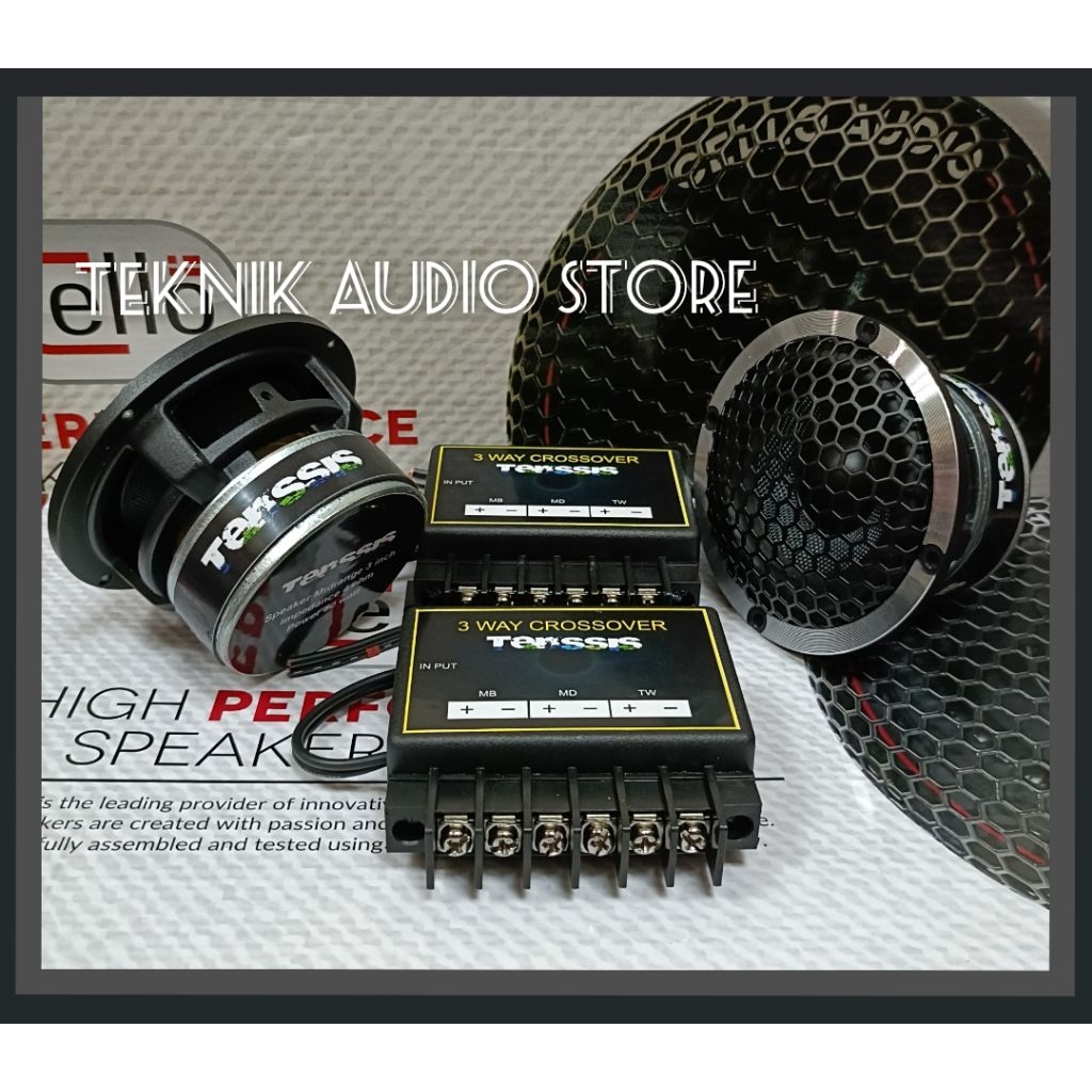Speaker Midrange 3inch TENSSIS Include Crossover 3way