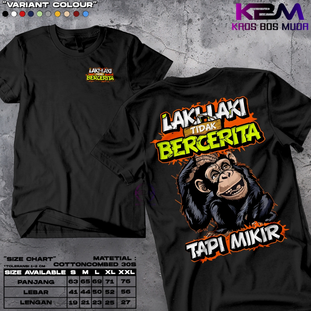 Kaos Distro Laki-laki Tidak Bercerita Tapi Mikir | Baju Kaos Pria | Kaos Racing | Kaos Viral Tiktok 