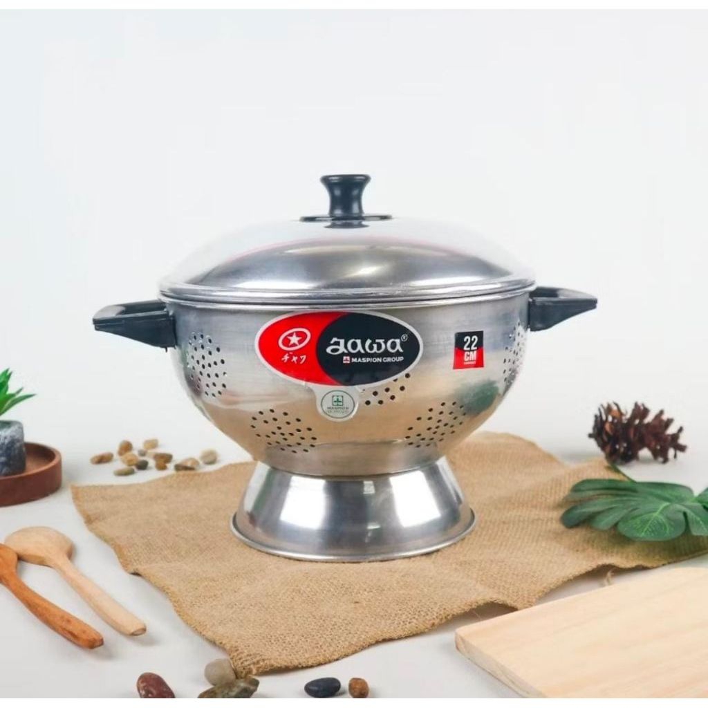 SANGKU NASI / BAKUL NASI GLOBAL EAGLE / SANGKU 22 CM / SANGKU STAINLESS ALUMINIUM / SANGKU TUTUP