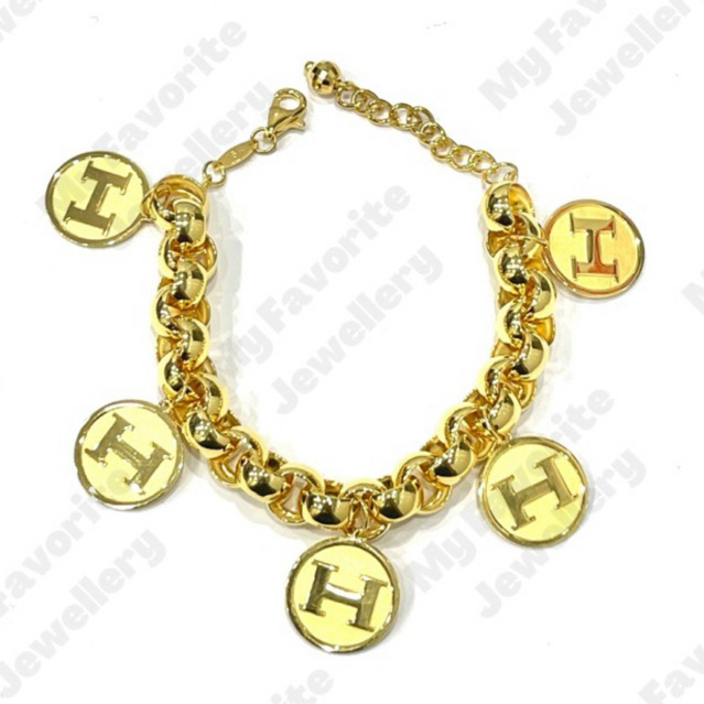 Gelang Charm Branded SULTAN EMAS ASLI Kadar 700 16K 15cm-18.5cm