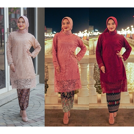 ATASAN KEBAYA TUNIK / ATASAN KEBAYA BROKAT TUNIK / ATASAN KEBAYA MODERN / KEBAYA BROKAT / KEBAYA MUR