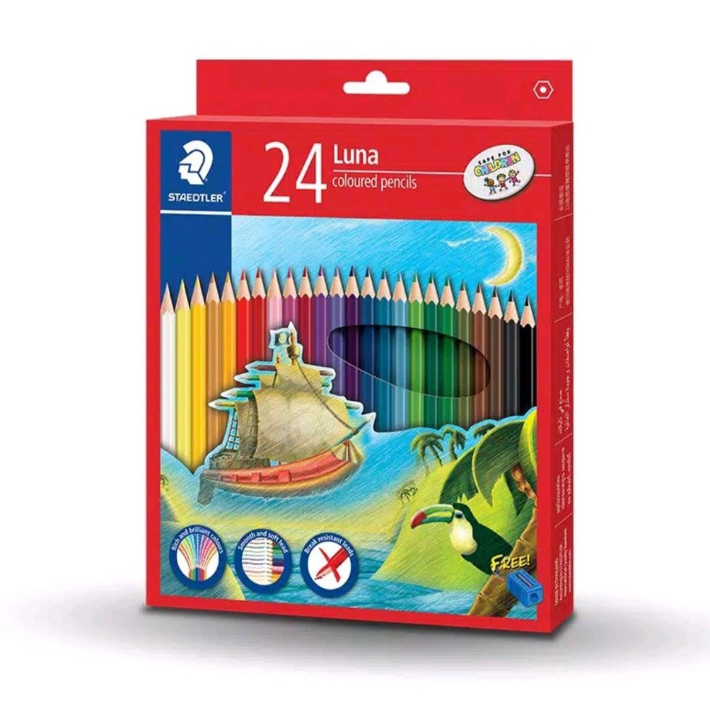 

KODE L7S Pensil Warna Staedler Luna Panjang 24 warna Staedtler Luna Permanent Coloured Pencil Isi 24 warna