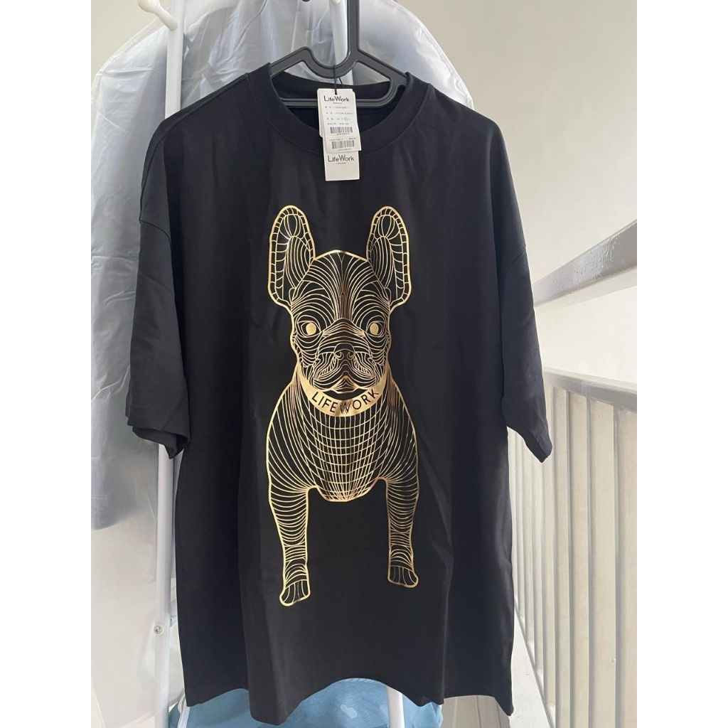 Kaos Lifework gold ori korea