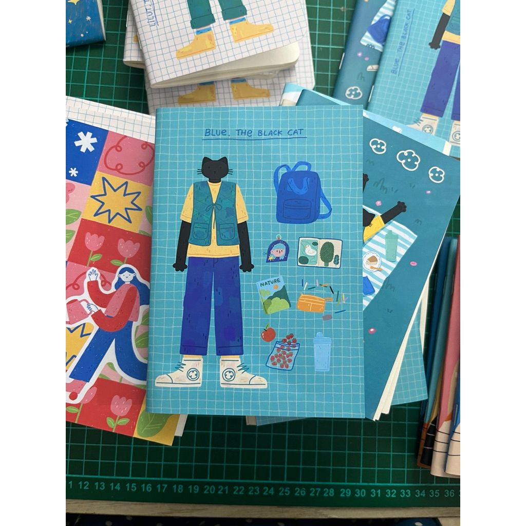 

A6 Blank Notebook - “Blue” Collection | Eya & Lilut | Buku Catatan | Buku Tulis | Buku Polos | Sketchbook | Buku Gambar