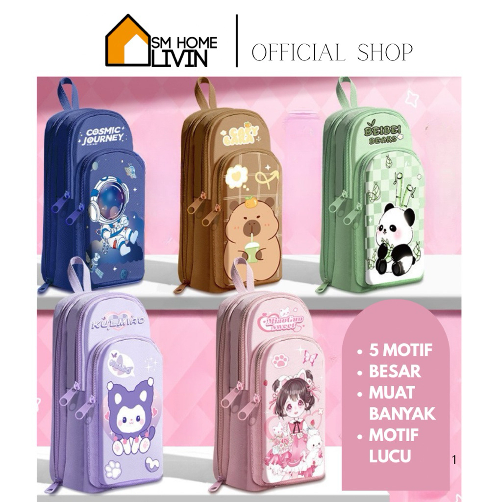 

SM HOME- TEPAK PENCIL CEWE PRINCESS KUROMI LUCU PREMIUM COWO PENCIL CASE TAS