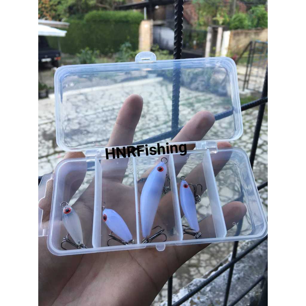 1 set 4pcs + mini box lure, Umpan pancing lure hampala, cocok untuk casting ikan hampala