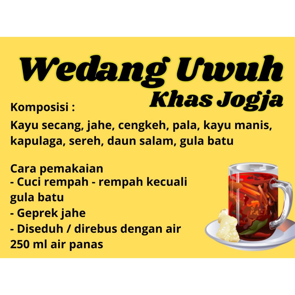 

Wedang Uwuh khas Jogja