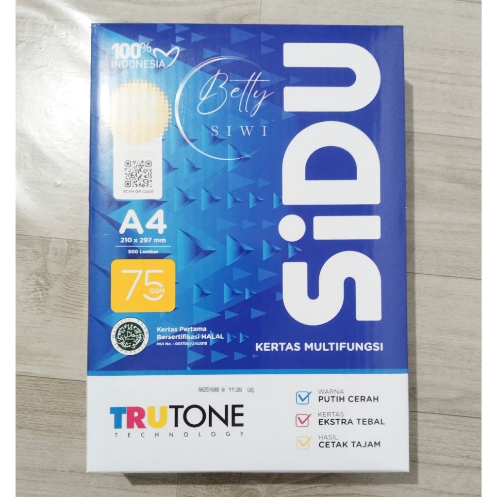 

Kertas HVS A4 SIDU print paper, fotocopy 1Rim, 500 lembar