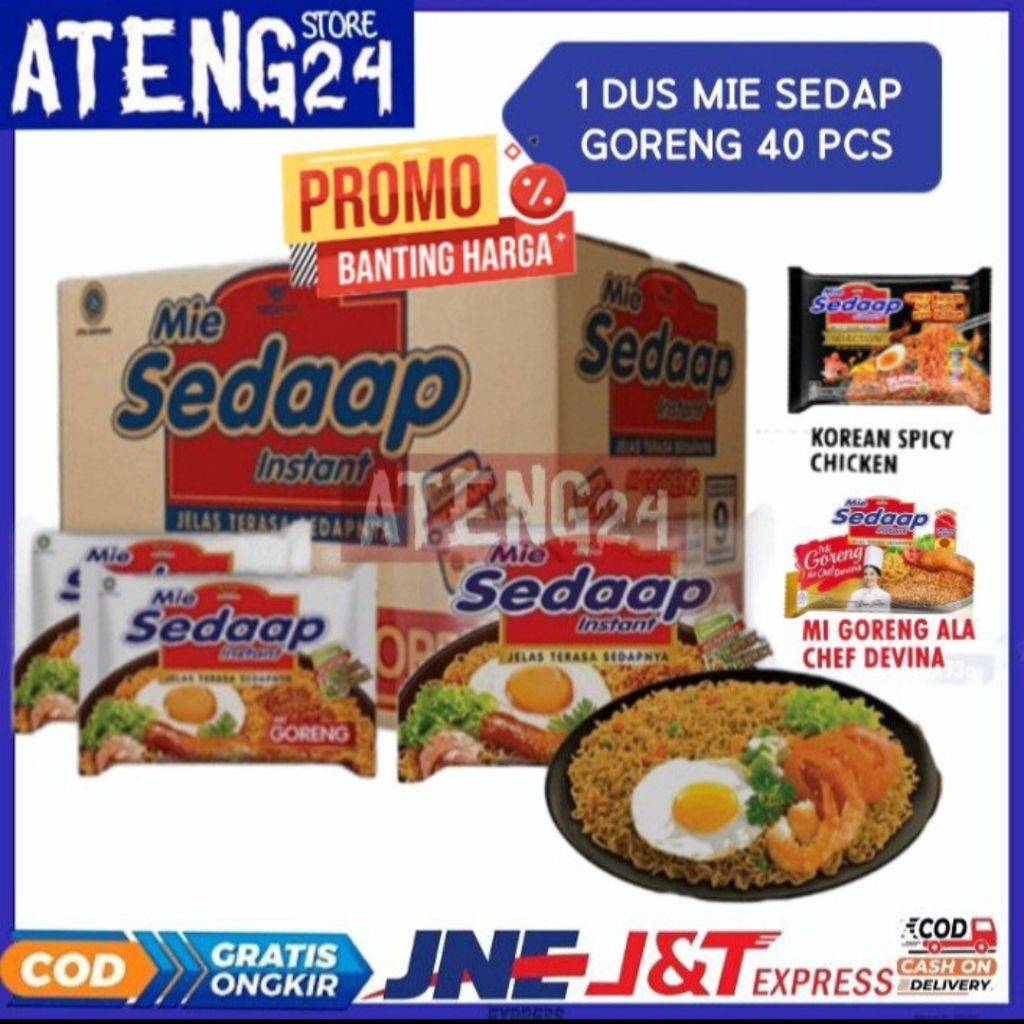 

1 Dus Mie Sedaap Goreng Mie Instan Semua Rasa ( Isi 40 Pcs)