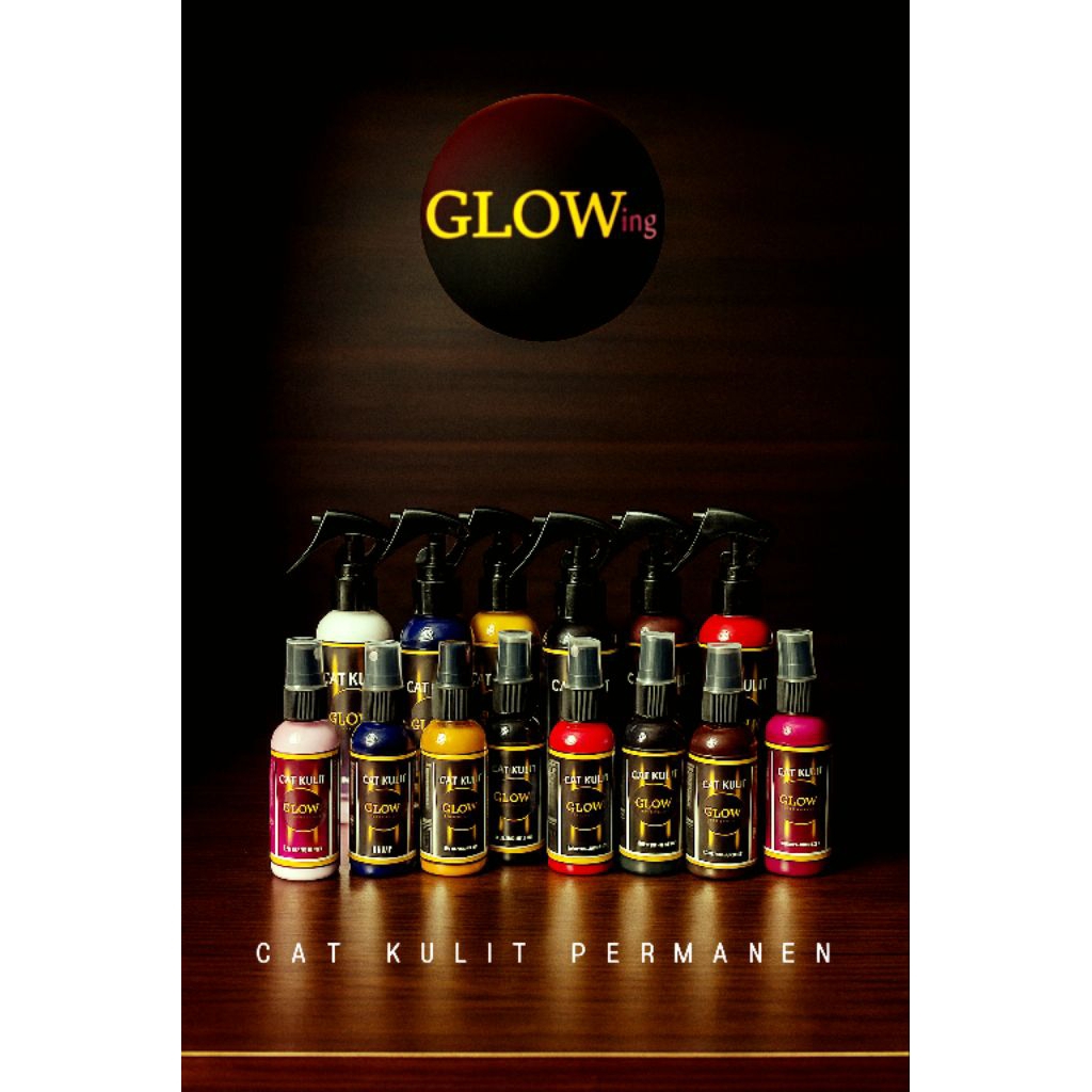 Cat kulit GLOWing untuk tas,sepatu,jaket kulit warna hitam