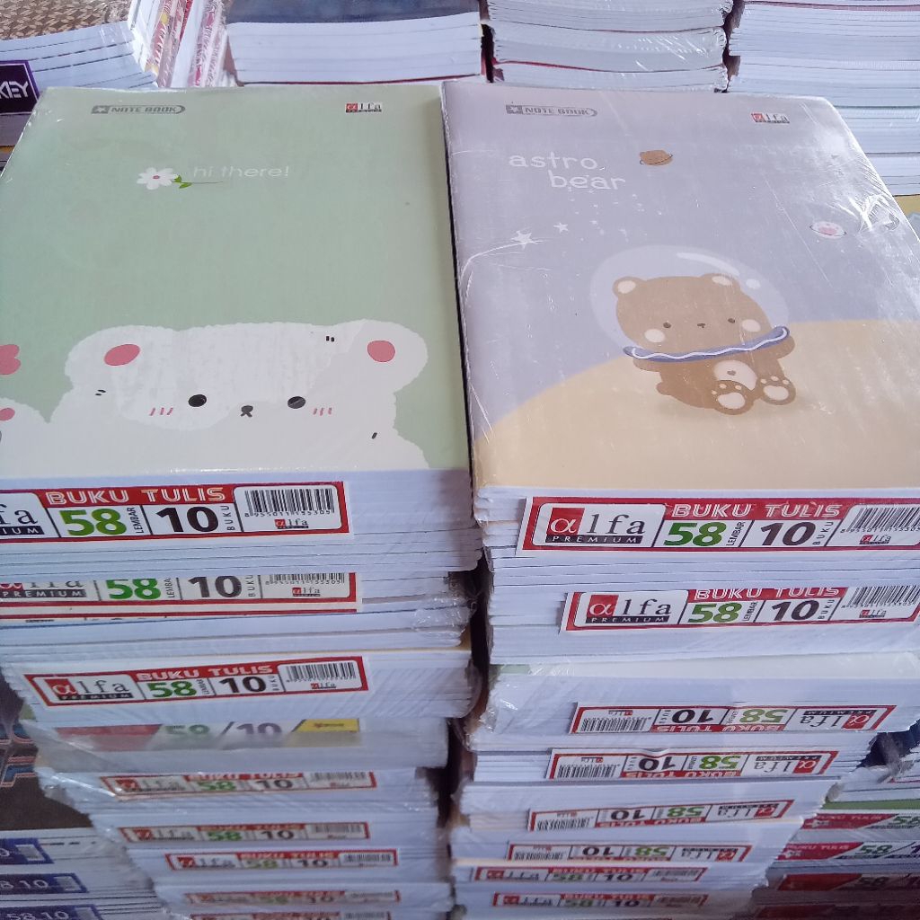 

Buku Tulis Alfa 58 Lembar isi 10 buku