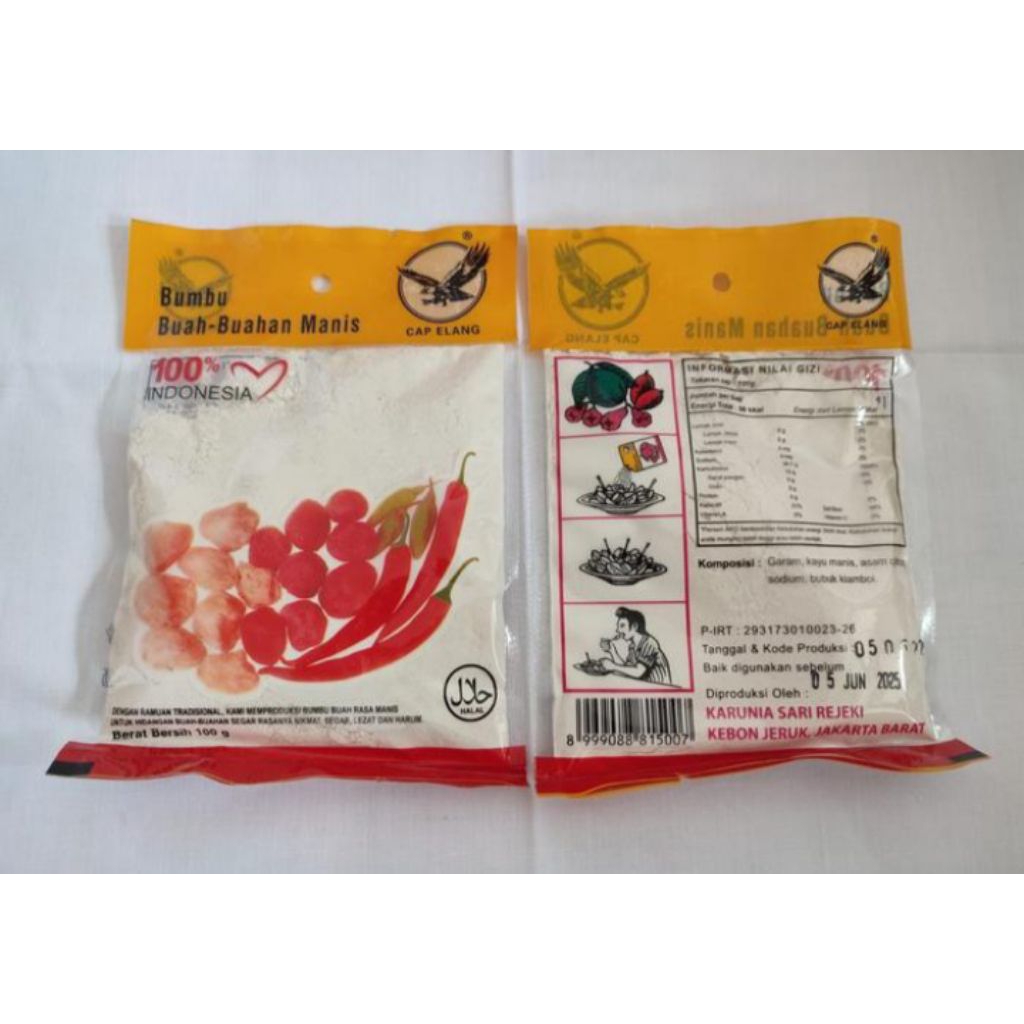 

bumbu buah bungkus/garam buah bungkus 100 gram cap elang