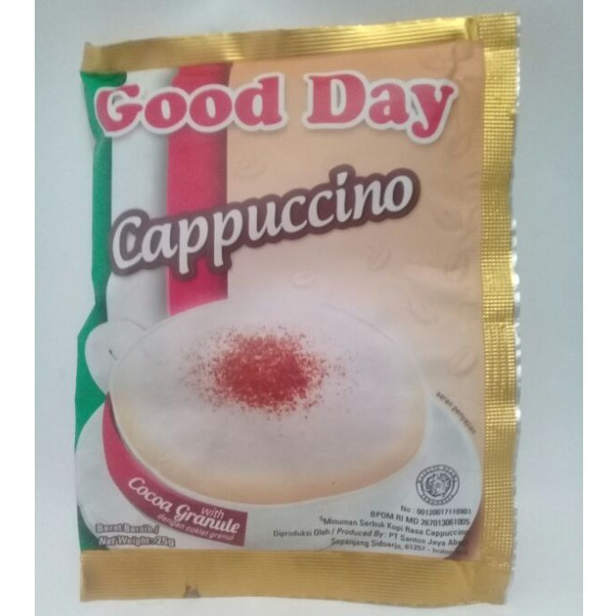 

GOOD DAY CAPPUCINO 25 gr 1 BUNGKUS