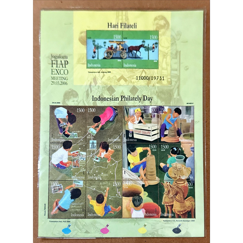

(FA) PRANGKO INDONESIA 2006 MNI SHEET (MS 30) HARI FILATELI EDISI CHUSUS MULTICOLOR + SS 257 MNH.
