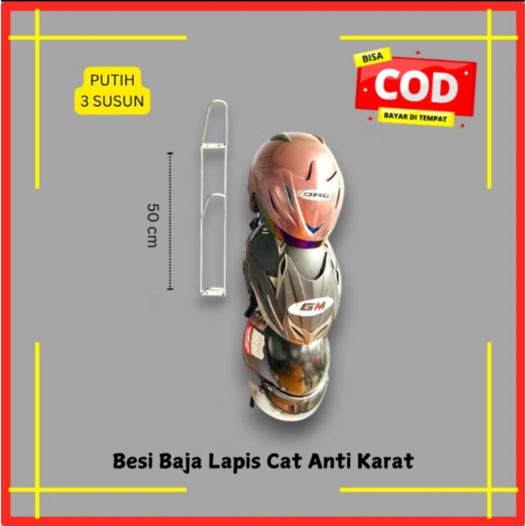 Limited Rak Helm 5 Susun/Rak Helm Tempel/Rak Helm Serbaguna