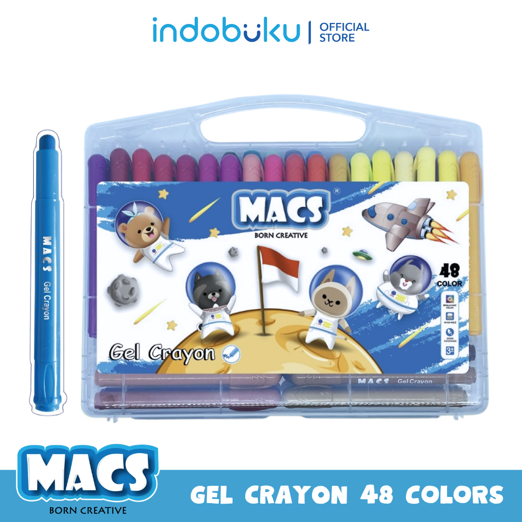 

MACS Gel Crayon 48 Colors / Krayon 48 Warna