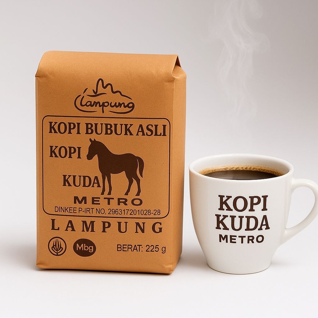 

Kopi Bubuk Lampung Jadoel Asli Cap Kuda Premium l Kopi Robusta Fine Lampung 225 Gram Tanpa Campuran