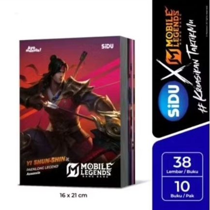 

Buku Tulis 38 Sidu Edisi X Mobile Legends (10Pcs)