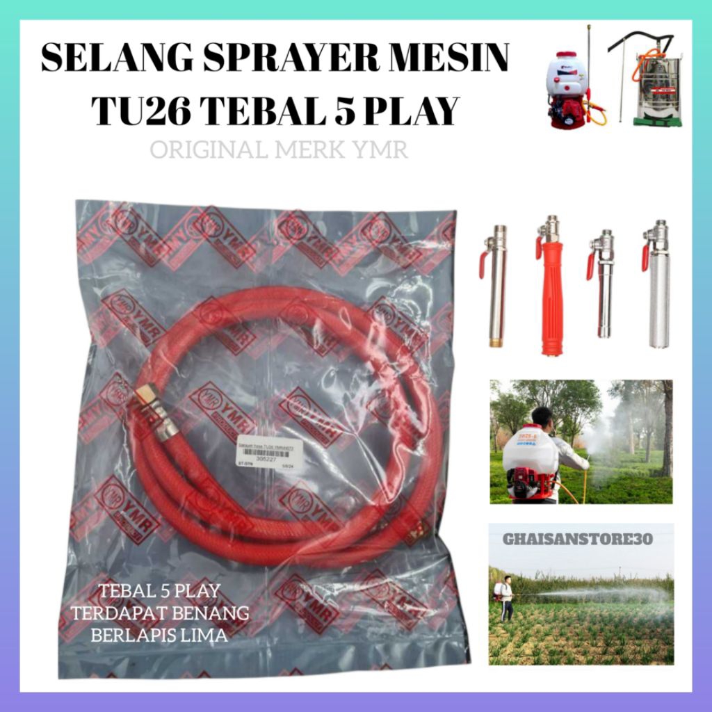 Selang Untuk Knapsack Sprayer Mesin TU-26 TASCO & COSMEC Tebal 5 PLAY