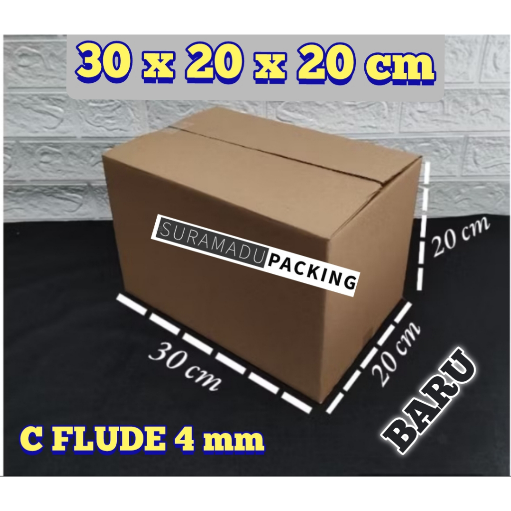 

Kardus box karton packing 30x20x20 cm Packing Polos dan Tebal 4mm C FLUDE