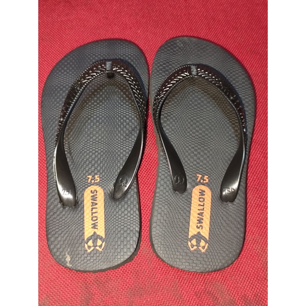 sandal jepit  anak swallow/swallow hitam polos/ sandal swallow anak anak/sandal swallow anak cewek d