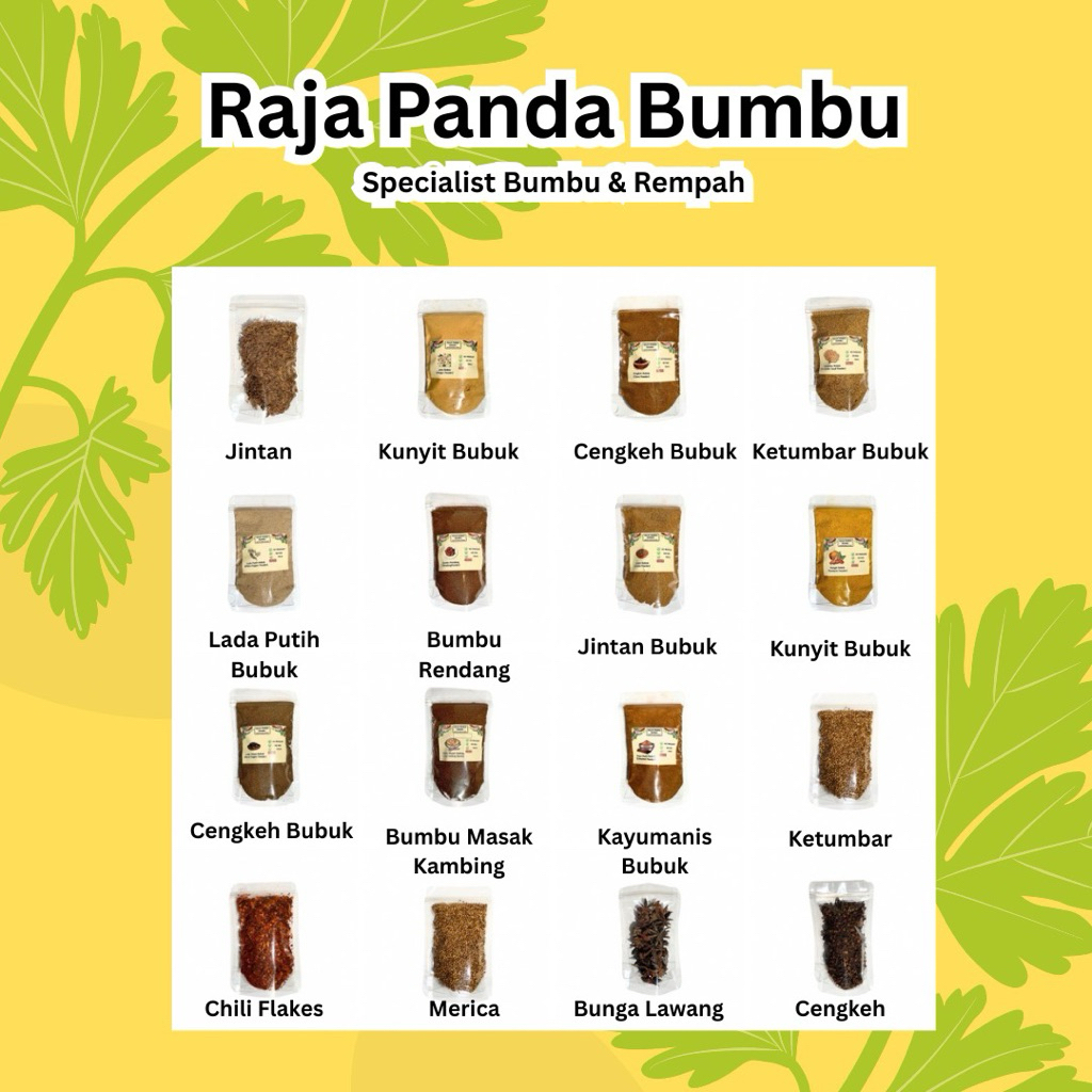 

Aneka Bumbu Masak Rumahan Repack 30 gr | Rempah Kering, Bumbu Sehari-hari, Masakan Tradisional