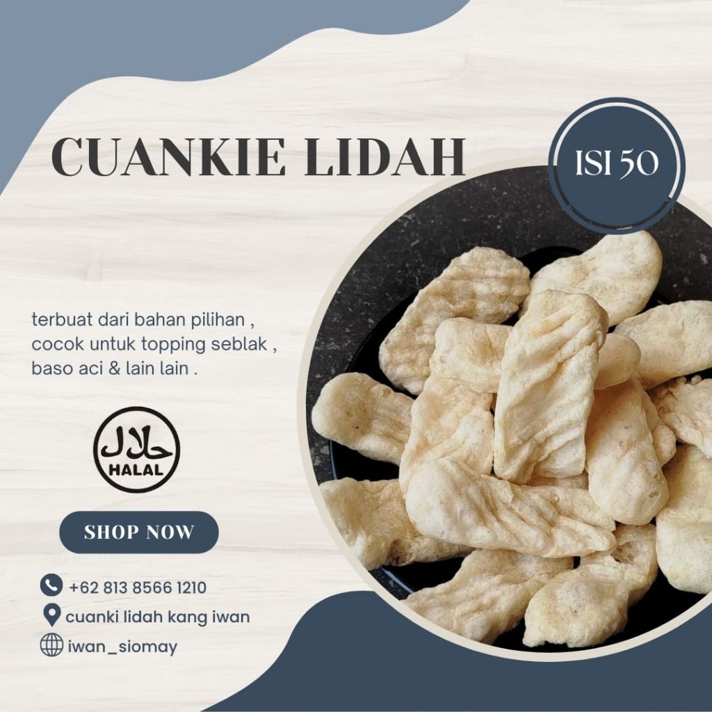 

TERMURAH | CUANKI LIDAH ISI 50 PCS