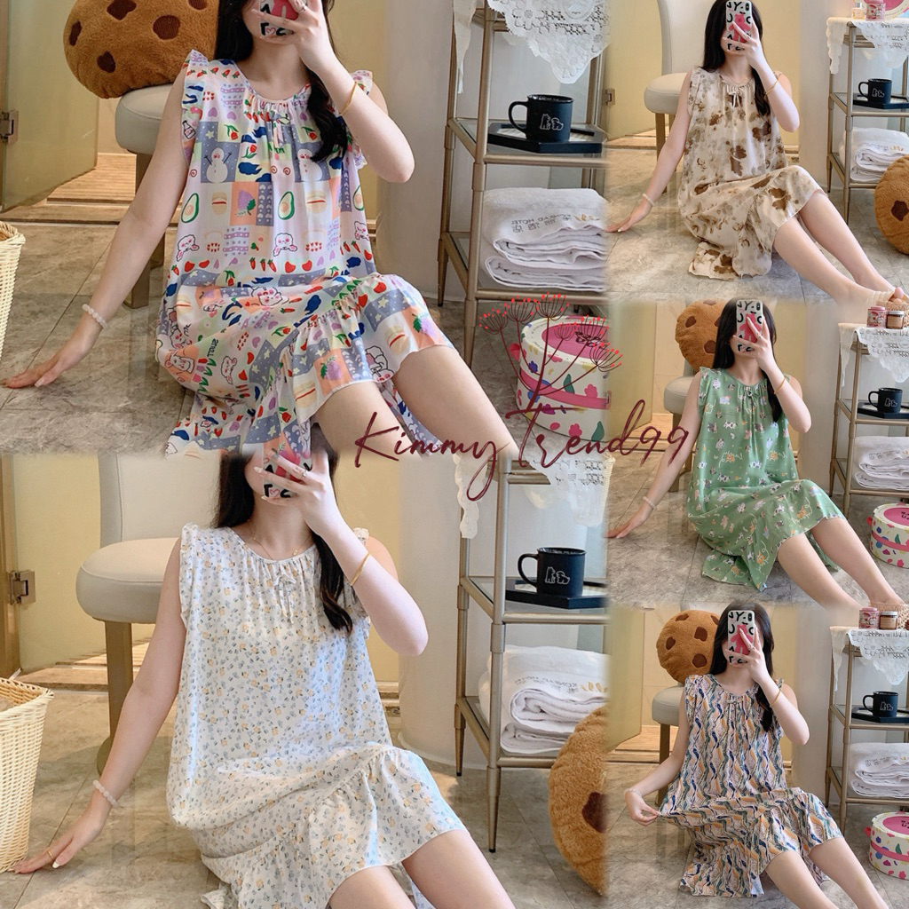 READY STOCK ARRA Daster Renda yukensi babydoll style rayon silk