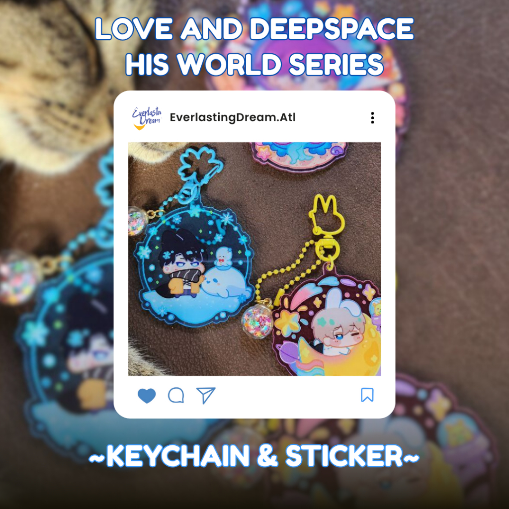 Love and Deepspace Keychain & Sticker Part 1 - Caleb Rafayel Sylus Xavier Zayne