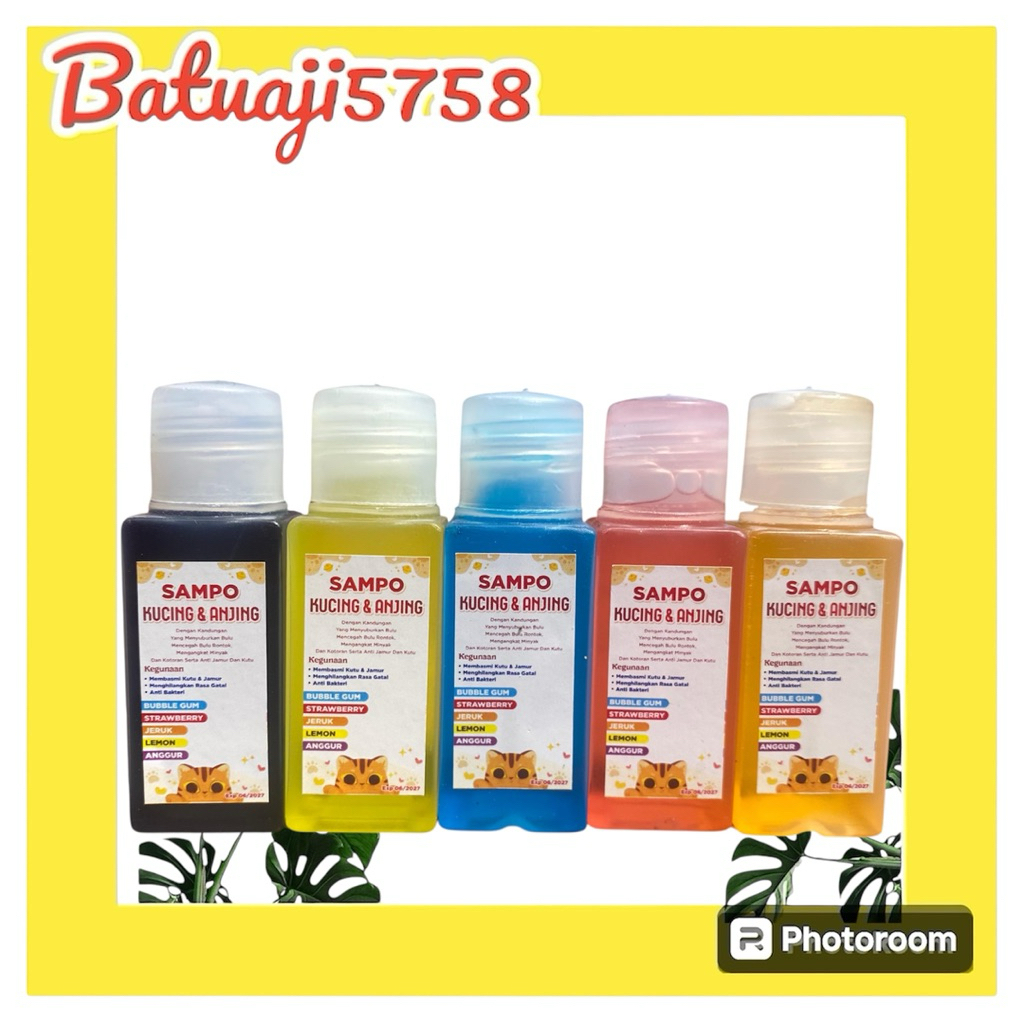 Shampo Kucing Dan Anjing / Sampo Kucing Anti kutu Dan Anti Rontok 30ml