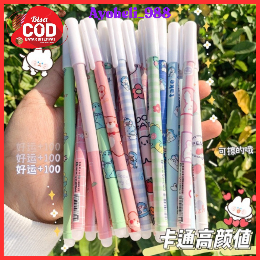 

【AYOBELI988】PULPEN MOTIF KARAKTER ANIMAL BISA HAPUS PULPEN GEL BISA DI HAPUS