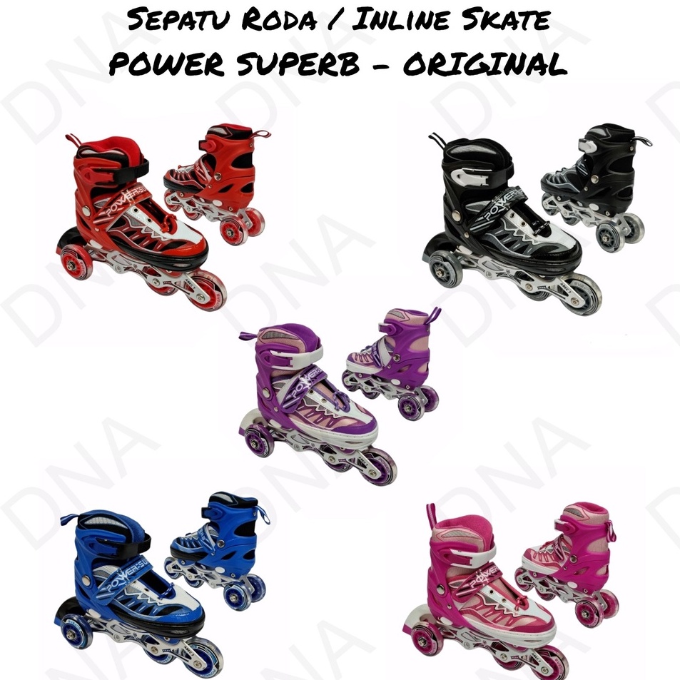 Model Baru Sepatu Roda Power Superb  Inline Skate Power Superb  Baut Bajaj  ORIGINAL