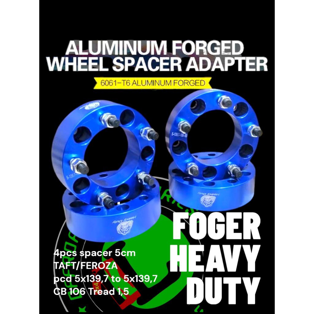 Adaptor Spacer velg  5cm Taft Feroza Foger Heavy duty