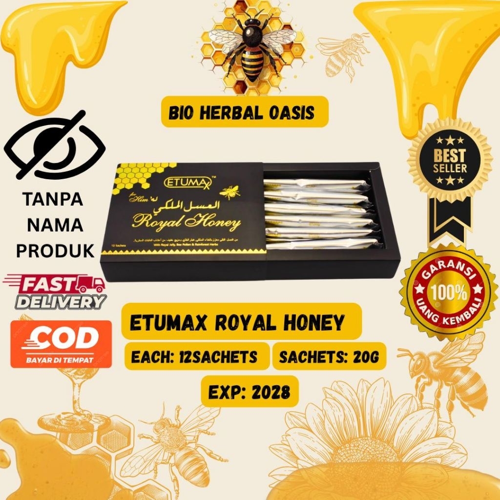 

Etumax Royal Honey For Him 1 Box 12 Sachet Exp 2028