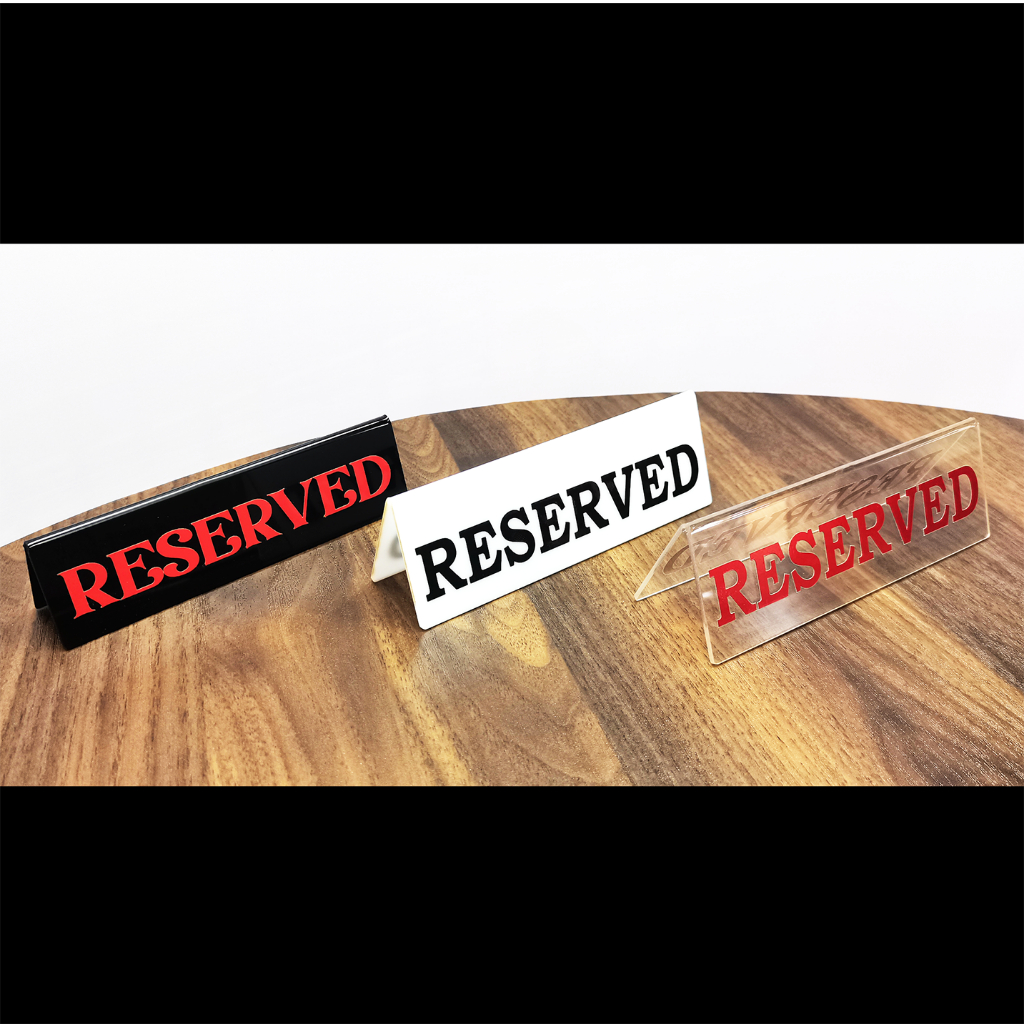 

stand papan sign reserved cafe restoran bar