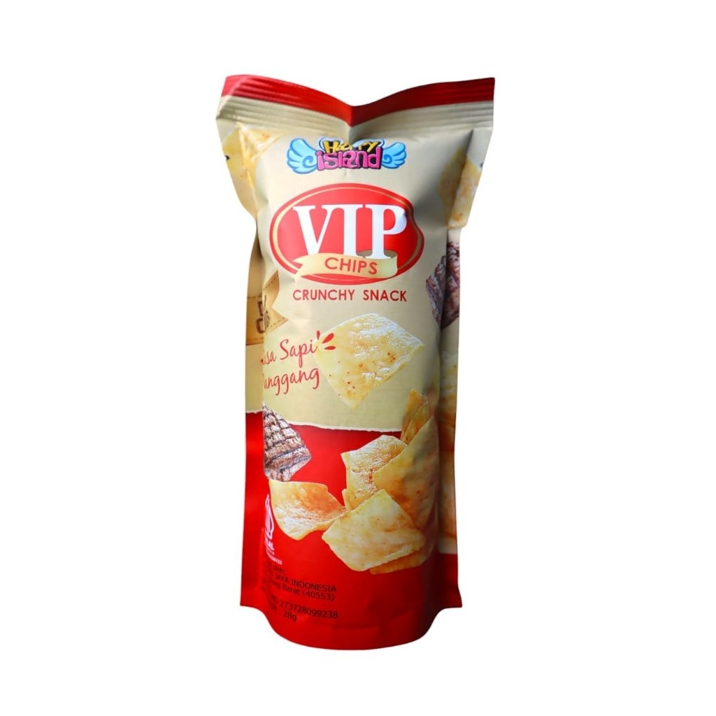 

[HAPPY ISLAND] VIP Chips Crunchy Snack 1Dus isi 6 pack,1 pack isi 10 pcs