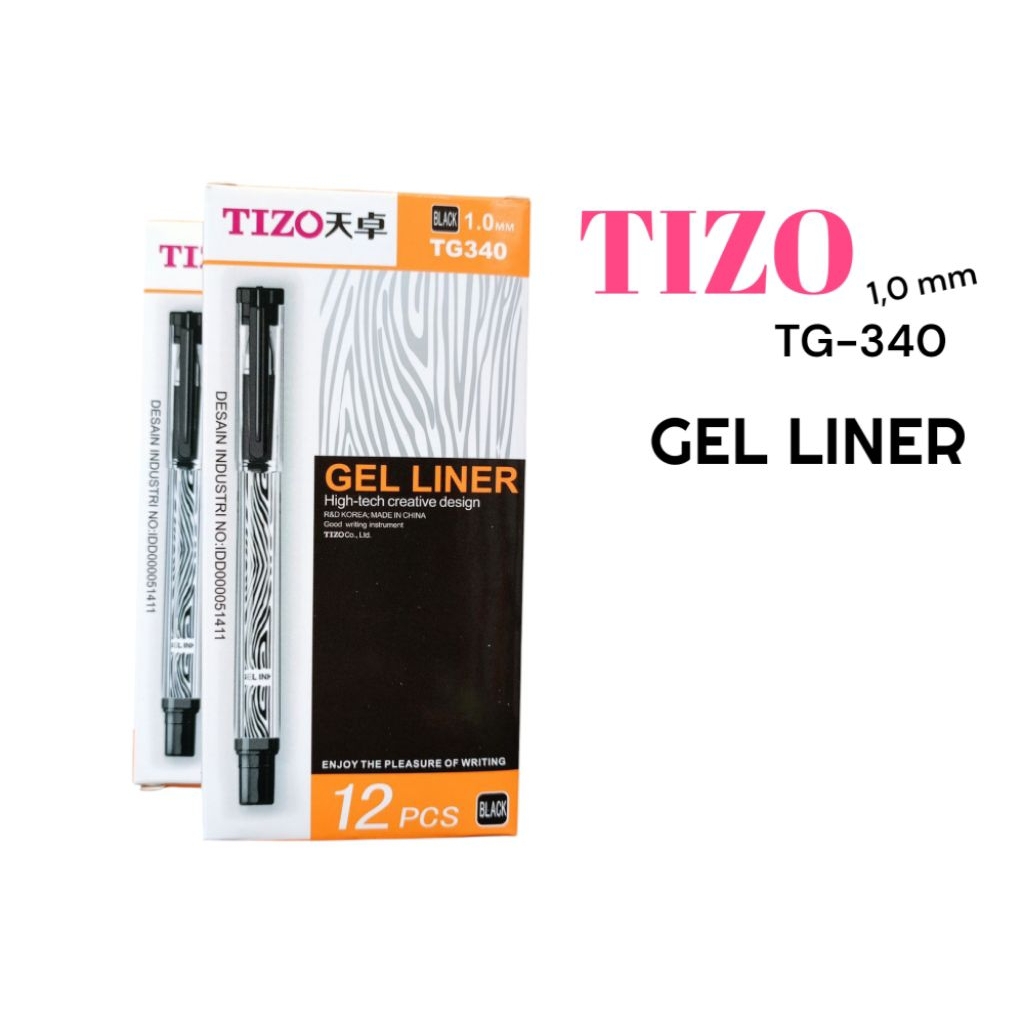 

Pen Gel Tizo TG340 1.0mm isi 12 pcs