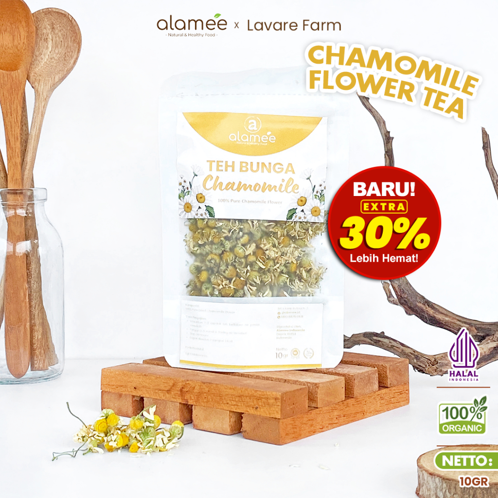 

ALAMEE Teh Chamomile Camomile Tea Flower Relaksasi Kamomile Anxiety Sleep Tidur Susah Alami 10gr BUMA