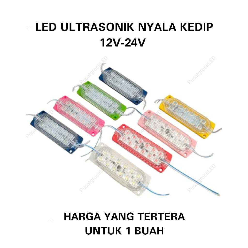 Min.Order 5 Pcs - 12v-24v Lampu led 12 mata nyala kedip