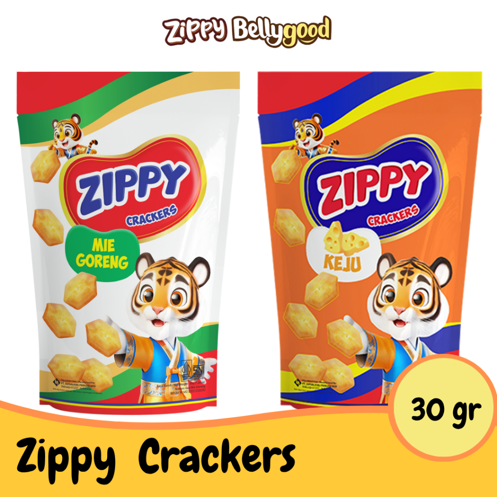 

Zippy Crackers Pouch rasa Keju dan Mie Goreng 30 gr