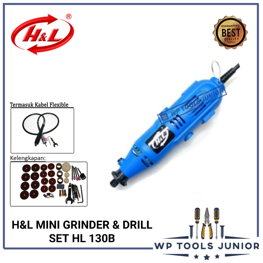 Mini Die Grinder Bor Tuner 130B untuk Porting dan Ukir, Gerinda Mini Listrik Serbaguna