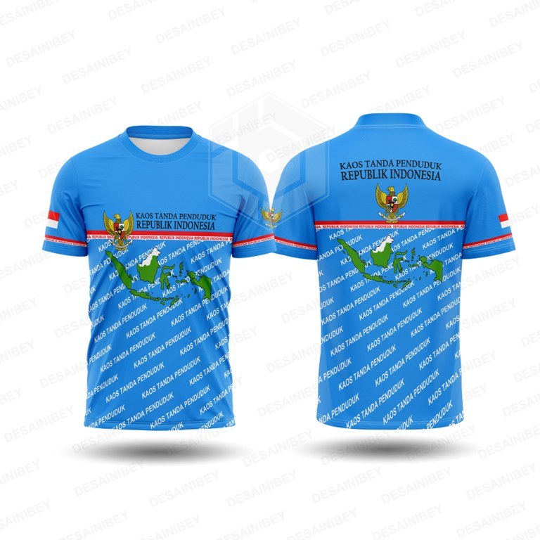 Baju Kaos Pria KTP Indonesia / Kaos Jersey KTP / Baju KTP Fullprint